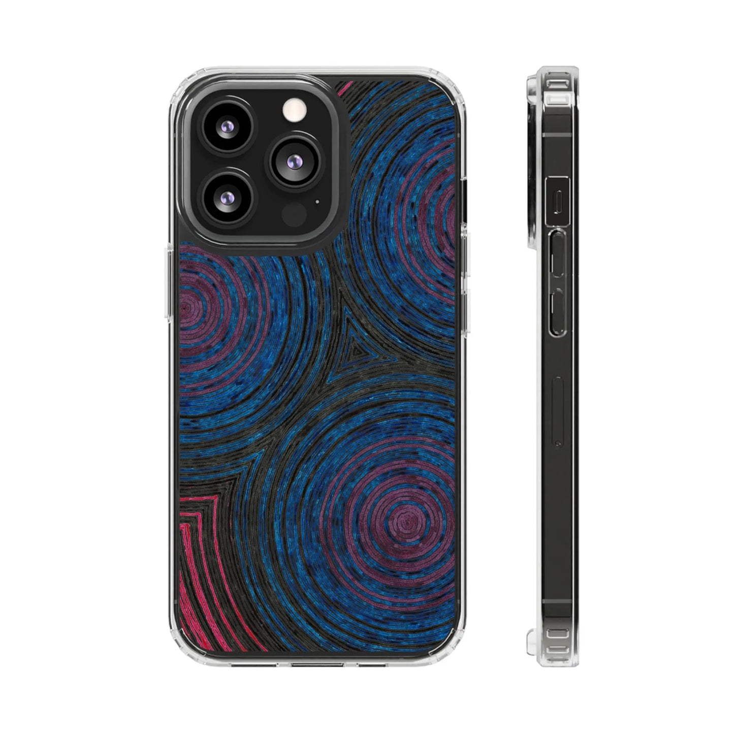 Fingerprints of the Moon Clear Phone Case - Coldbrewart