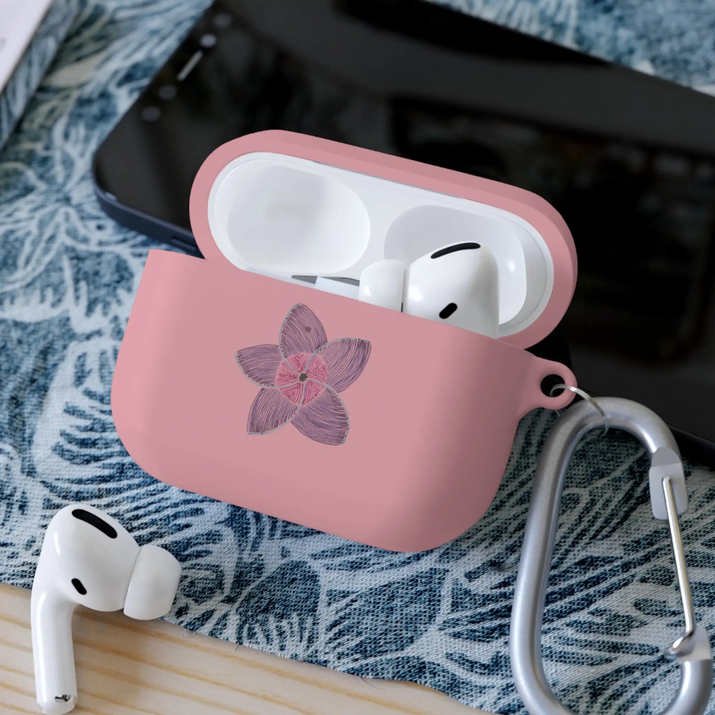 Purple Plumeria AirPods and AirPods Pro Case Cover Printify