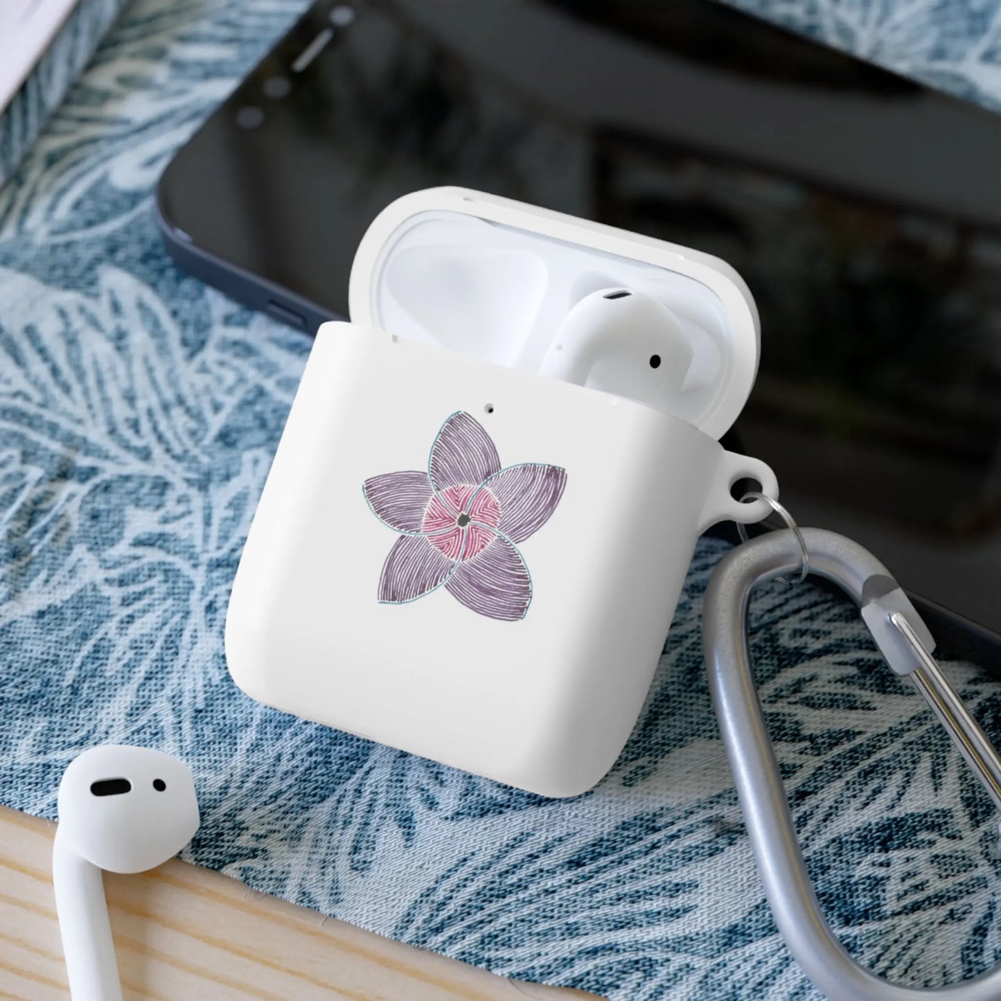 Purple Plumeria AirPods and AirPods Pro Case Cover Printify