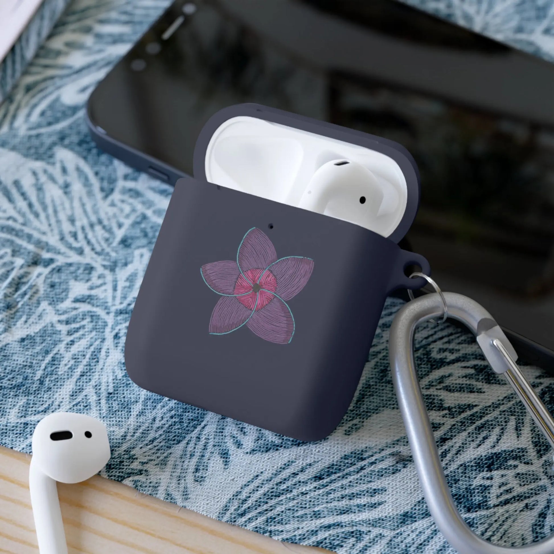 Purple Plumeria AirPods and AirPods Pro Case Cover Printify