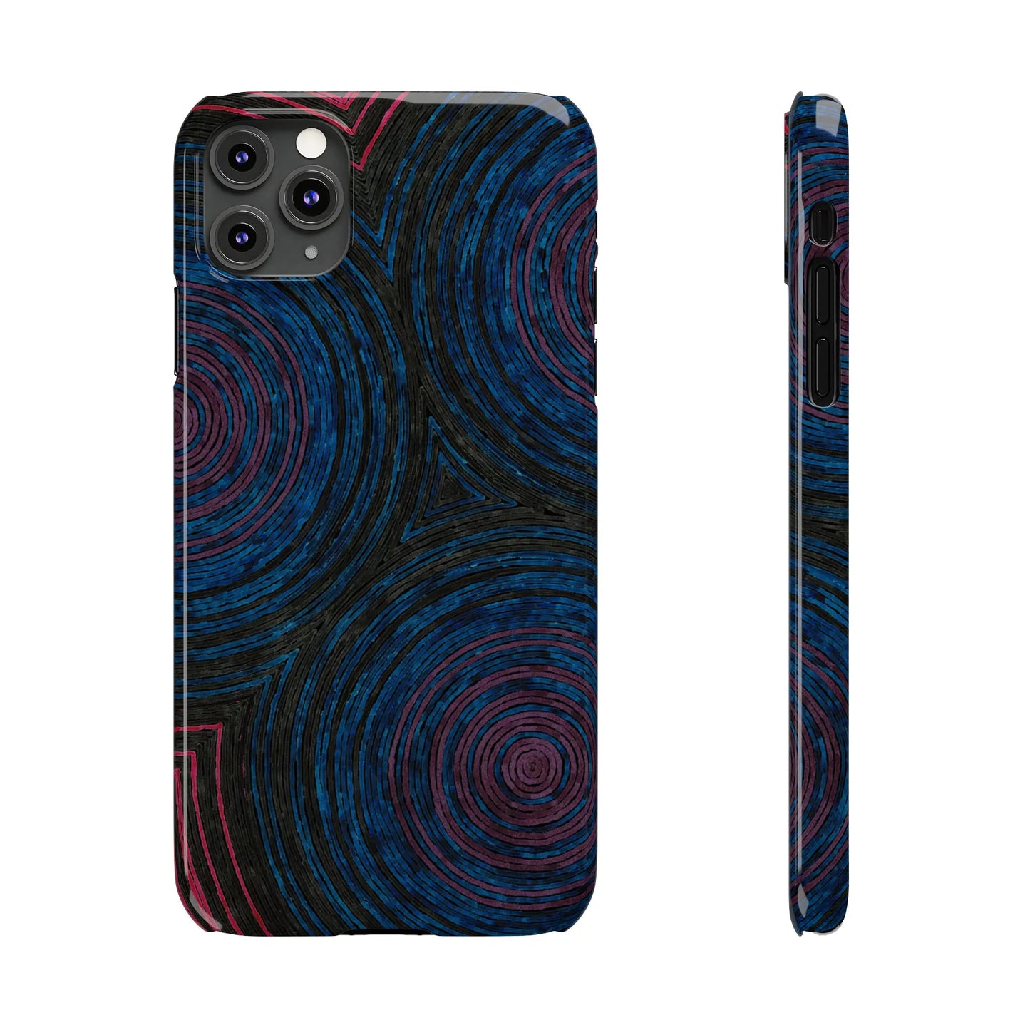 Fingerprints of the Moon Glossy Phone Case - Coldbrewart