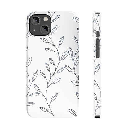 Purple Vines in White Glossy Phone Case Printify