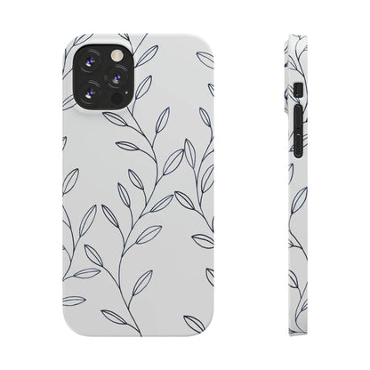 Purple Vines in White Glossy Phone Case Printify