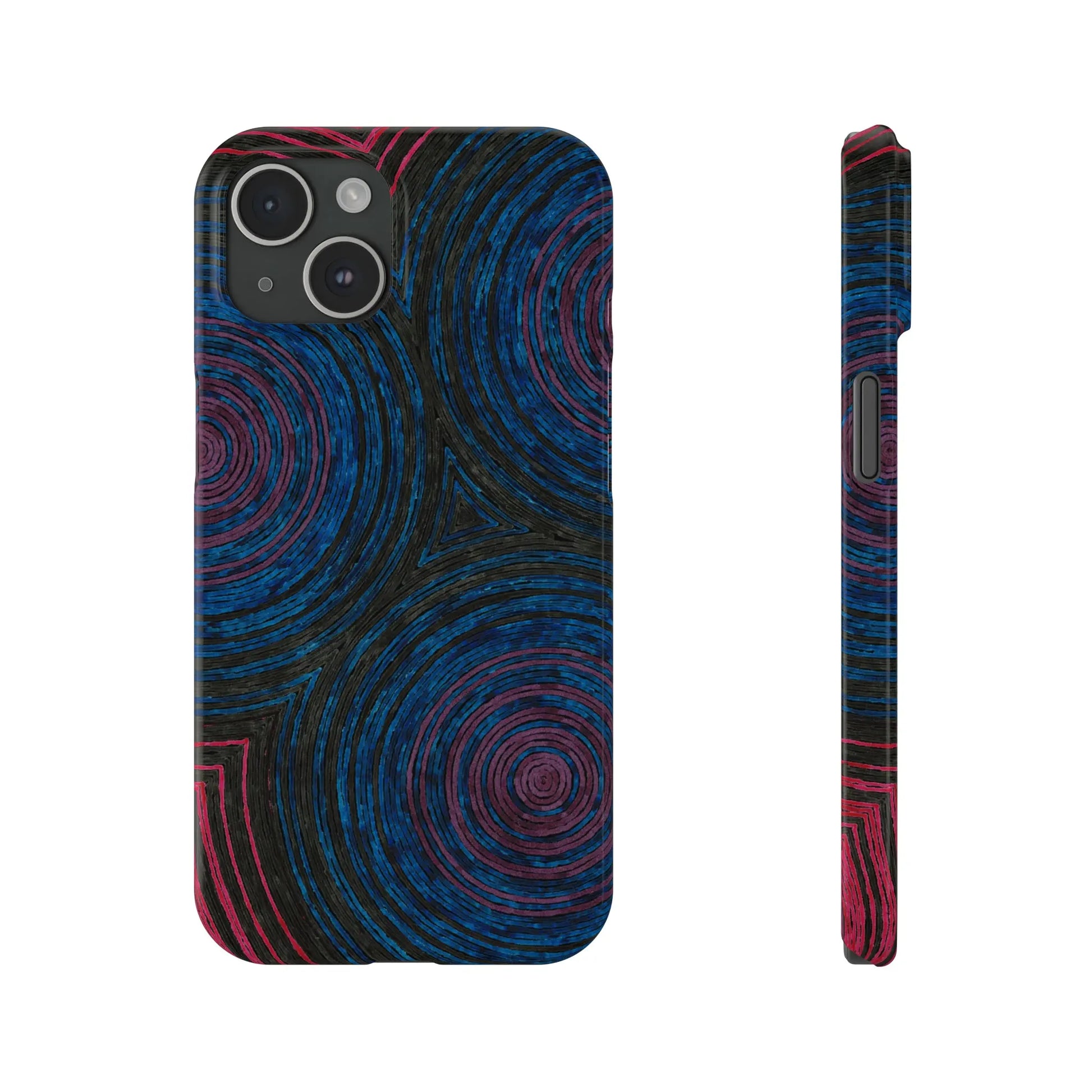 Fingerprints of the Moon Glossy Phone Case - Coldbrewart