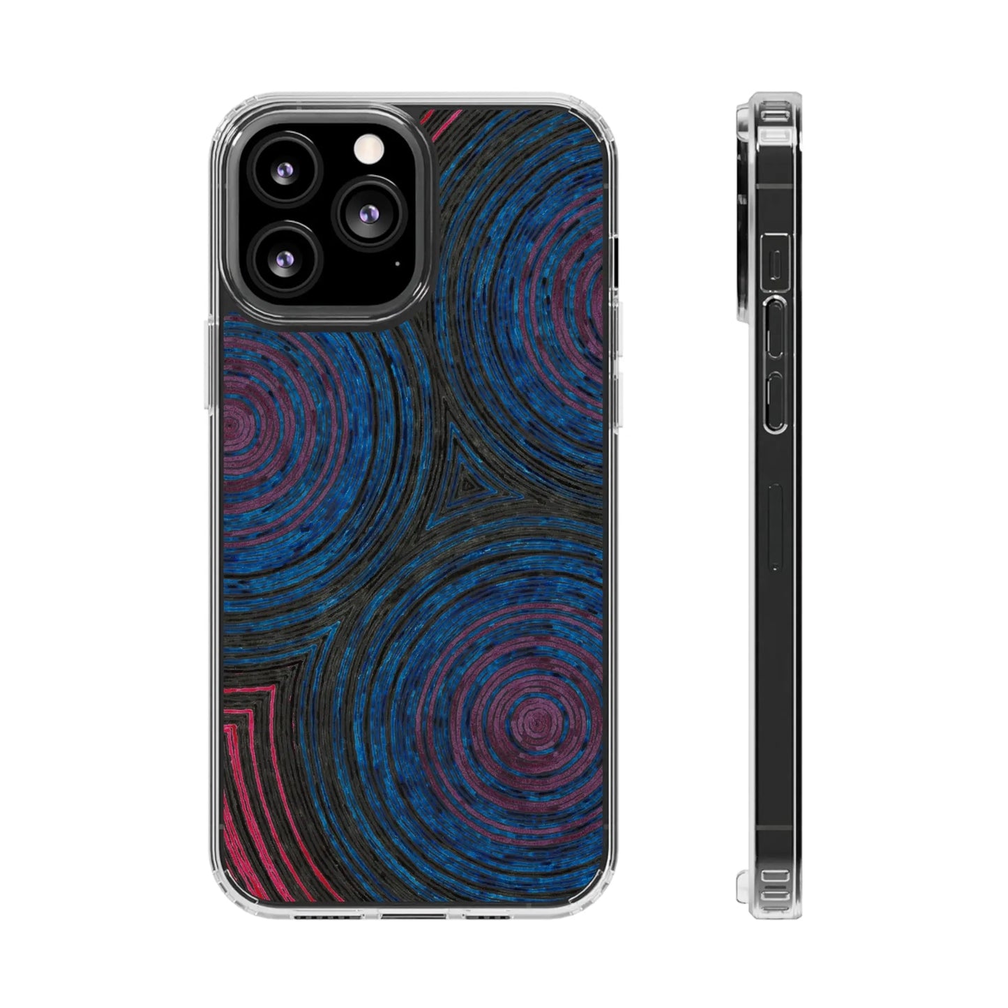 Fingerprints of the Moon Clear Phone Case - Coldbrewart