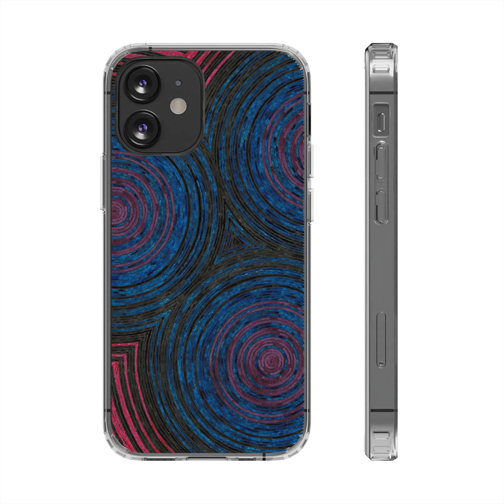 Fingerprints of the Moon Clear Phone Case - Coldbrewart