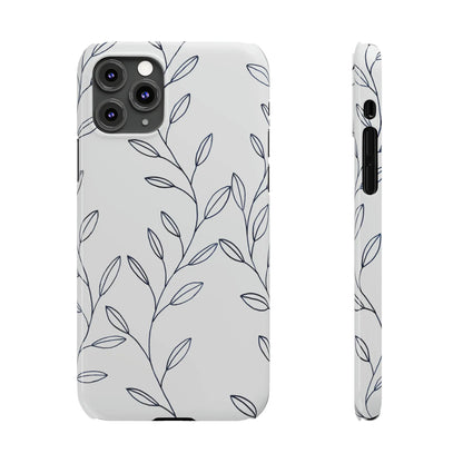 Purple Vines in White Glossy Phone Case Printify