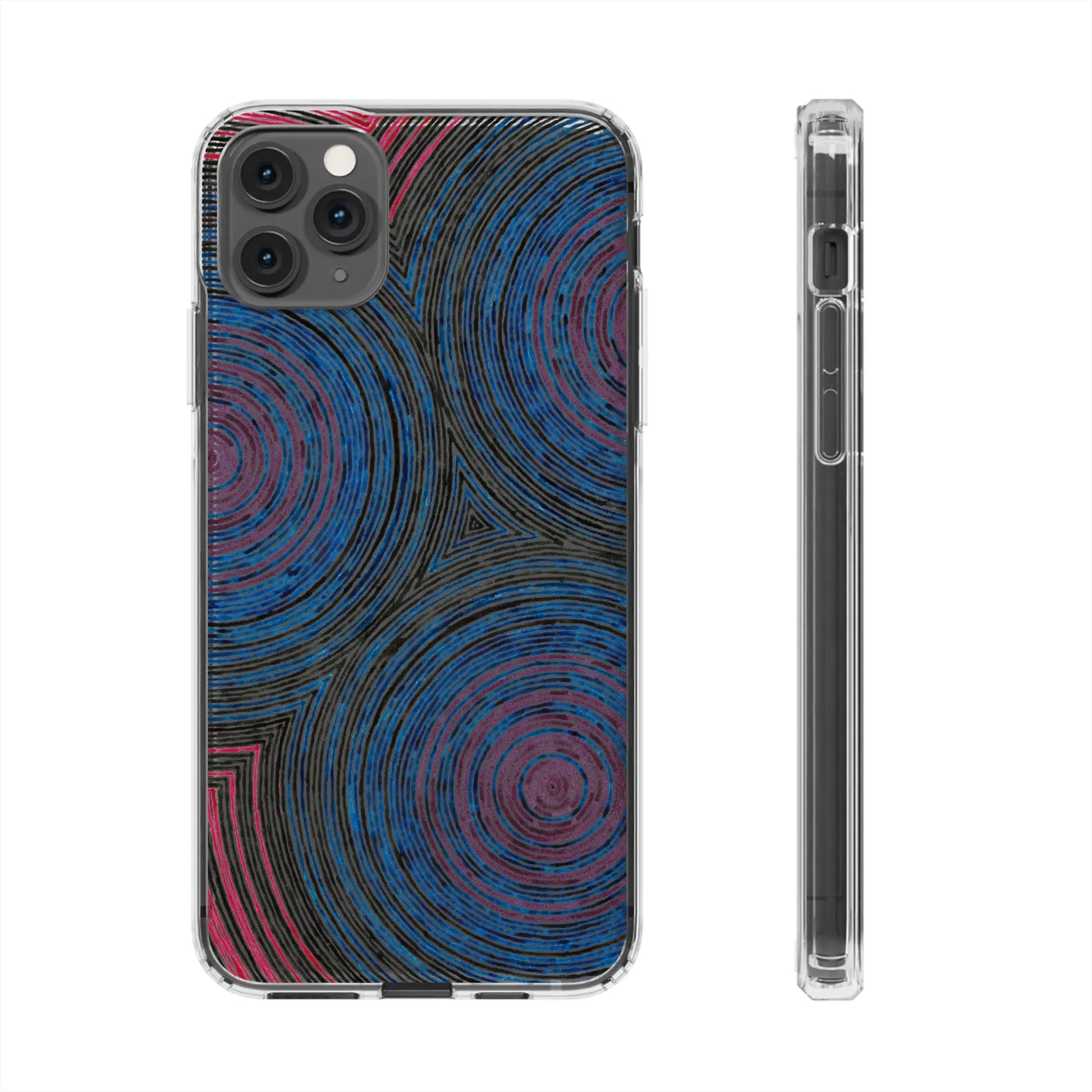 Fingerprints of the Moon Clear Phone Case Printify