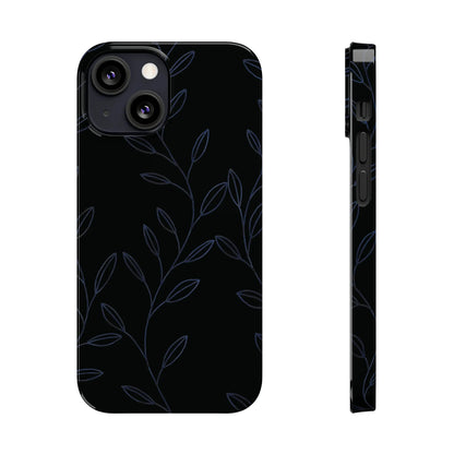 Purple Vines in Black Glossy Phone Case Printify