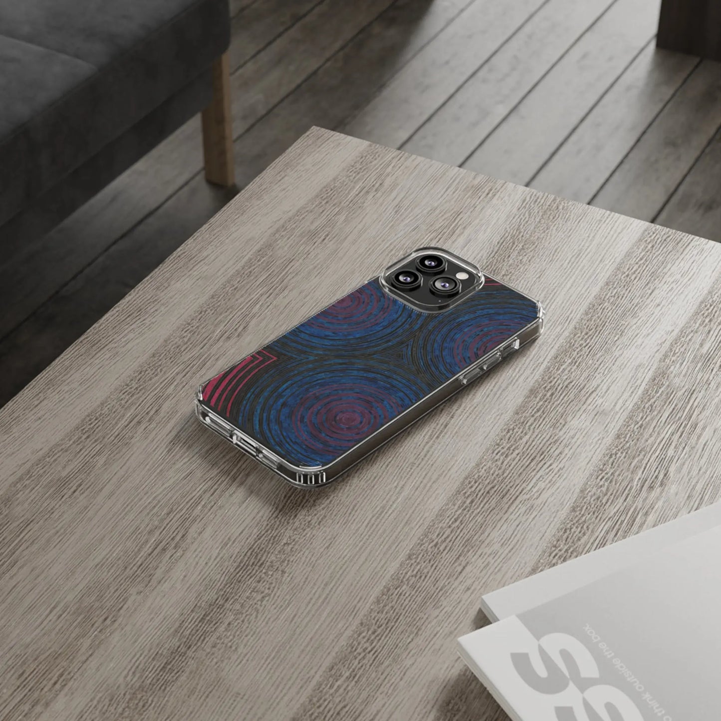 Fingerprints of the Moon Clear Phone Case Printify