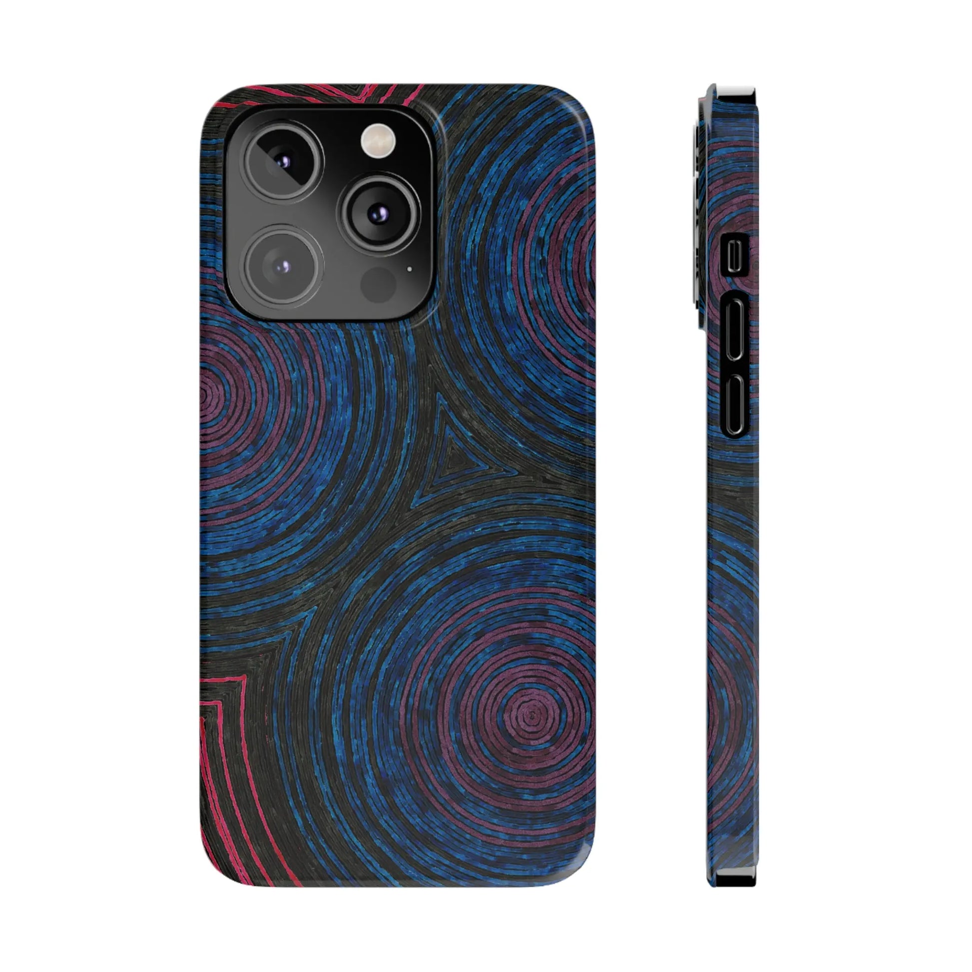 Fingerprints of the Moon Glossy Phone Case - Coldbrewart