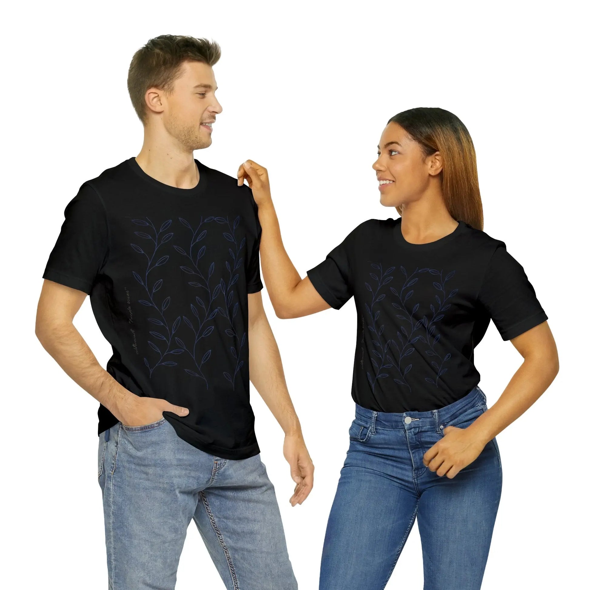 Purple Vines Unisex Cotton Shirt Printify