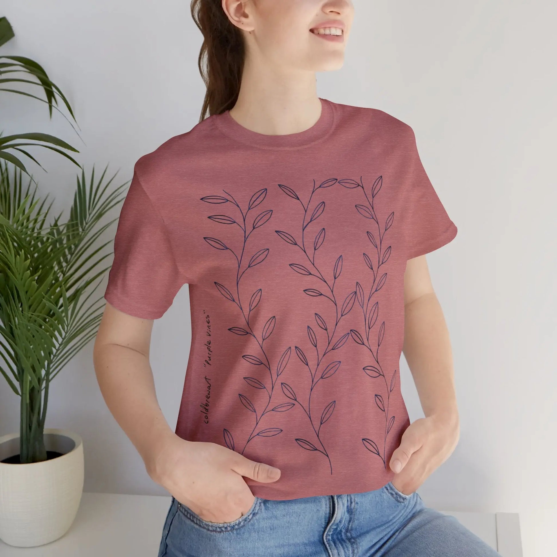 Purple Vines Unisex Cotton Shirt Printify