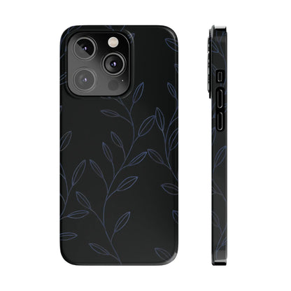 Purple Vines in Black Glossy Phone Case - Coldbrewart