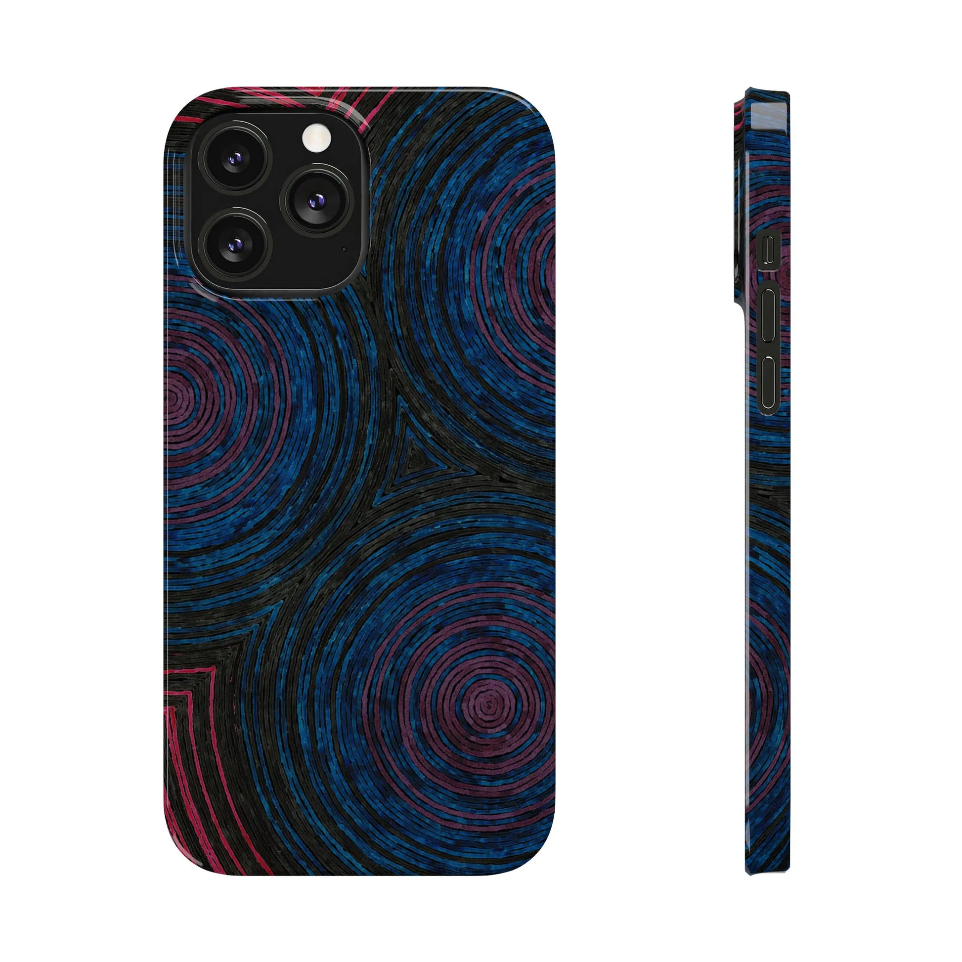 Fingerprints of the Moon Glossy Phone Case - Coldbrewart