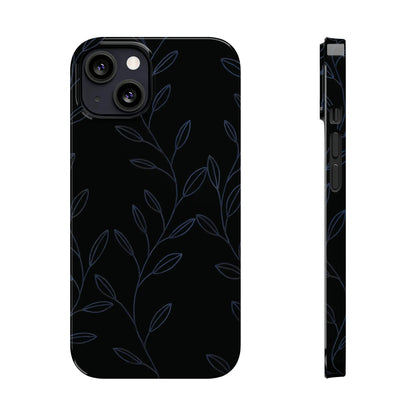 Purple Vines in Black Glossy Phone Case Printify