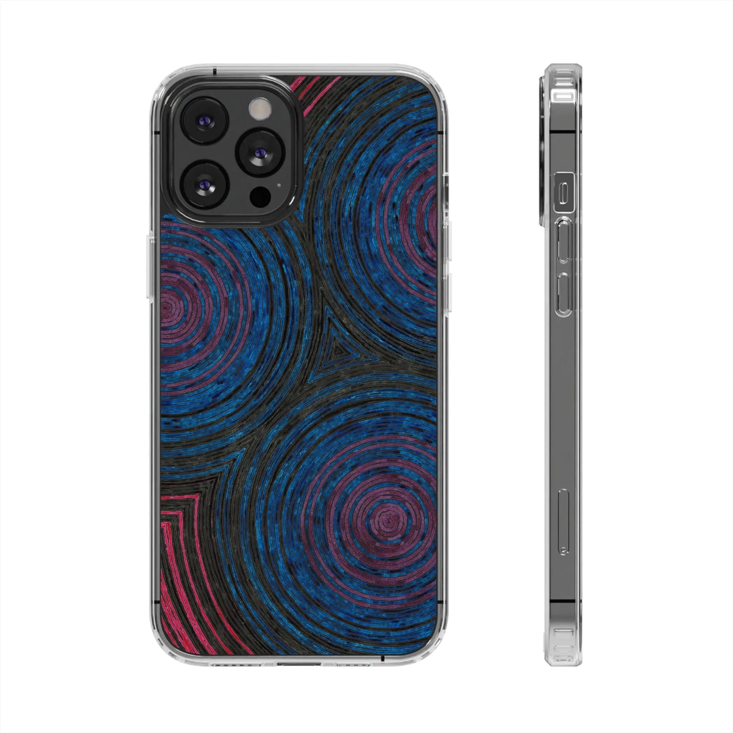 Fingerprints of the Moon Clear Phone Case Printify