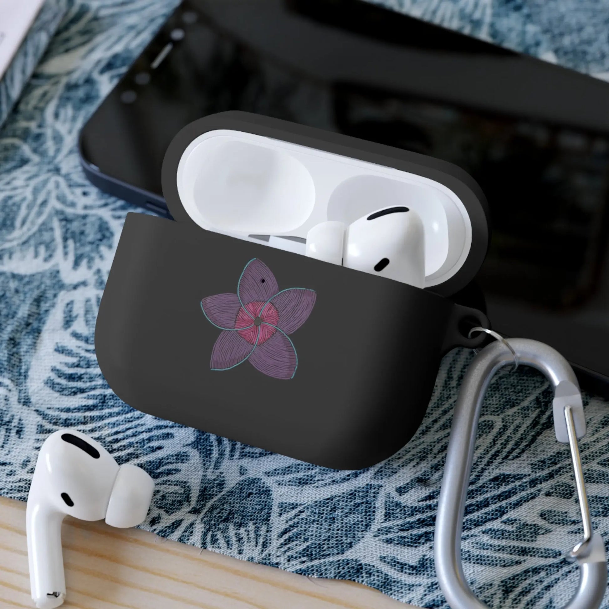 Purple Plumeria AirPods and AirPods Pro Case Cover Printify