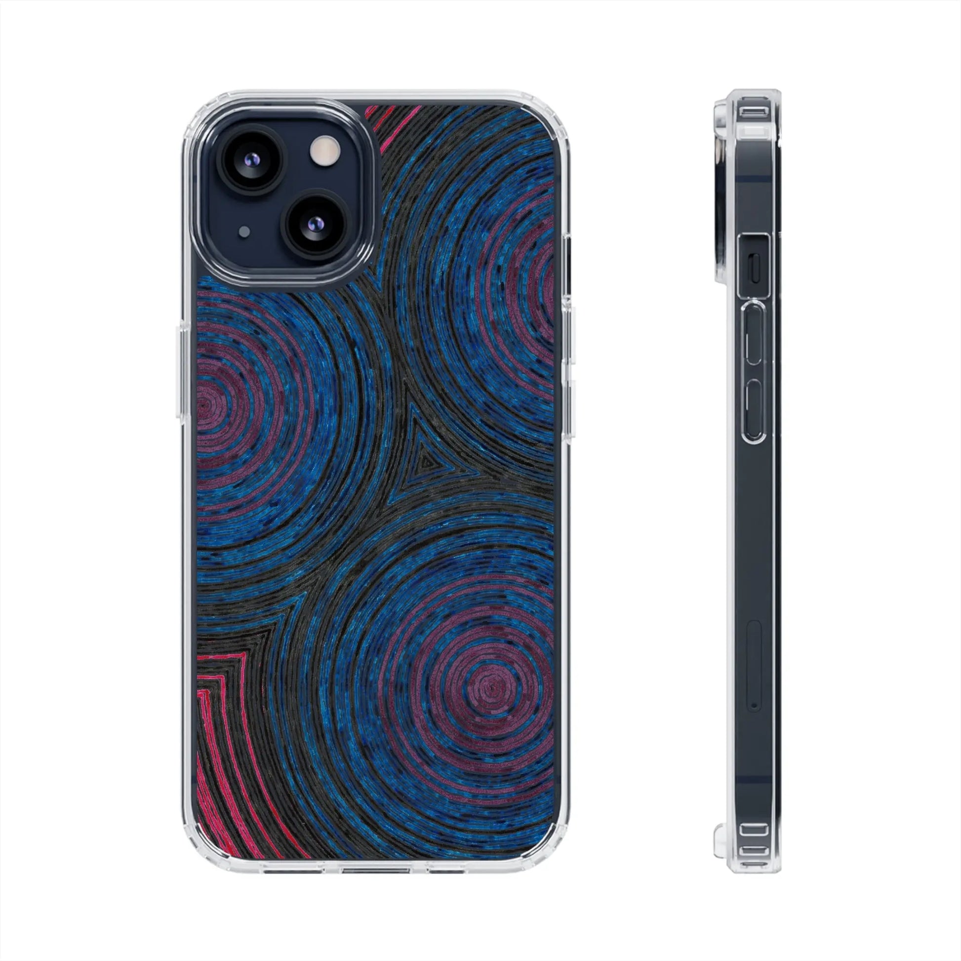 Fingerprints of the Moon Clear Phone Case Printify