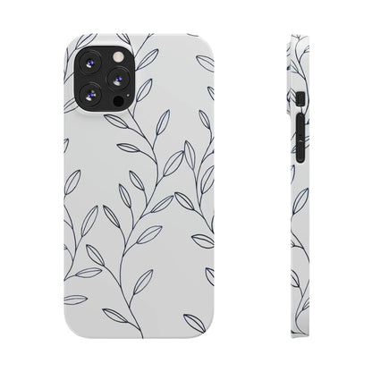 Purple Vines in White Glossy Phone Case Printify