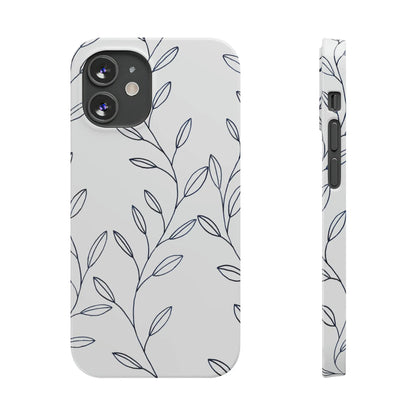 Purple Vines in White Glossy Phone Case Printify