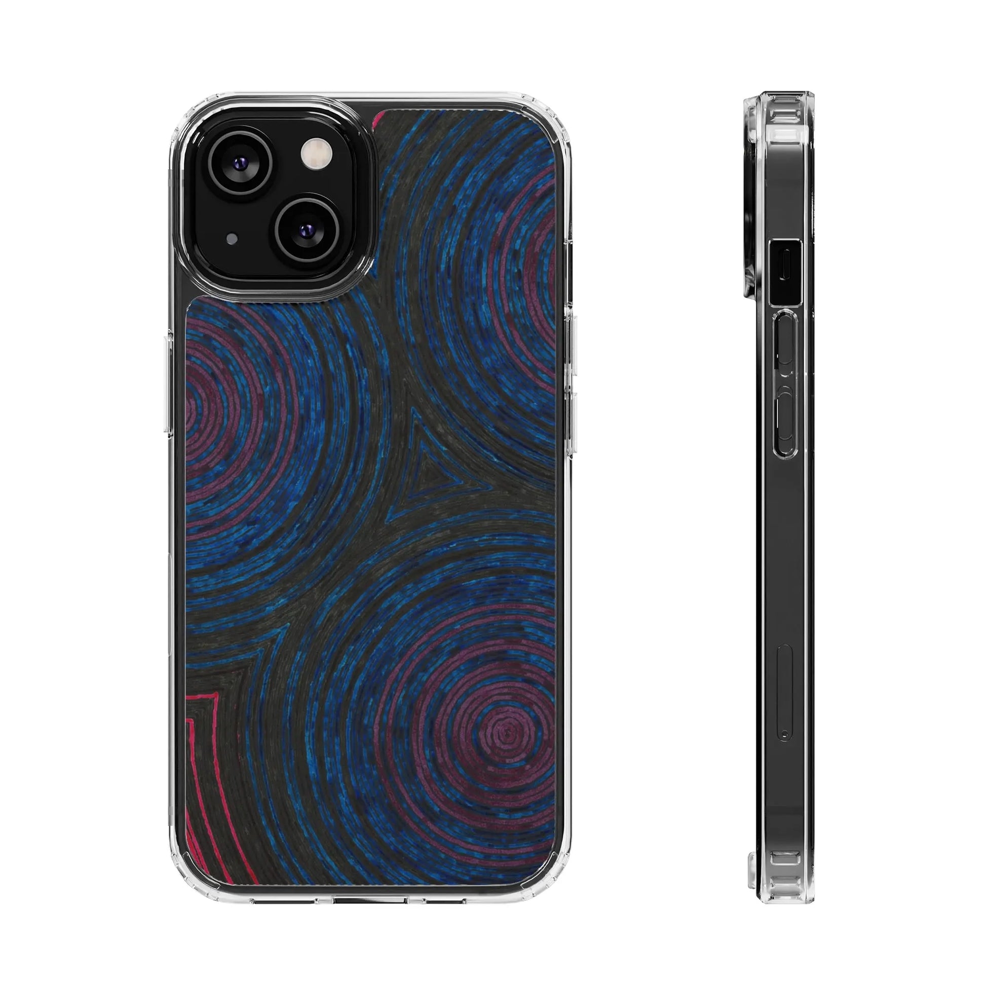 Fingerprints of the Moon Clear Phone Case - Coldbrewart