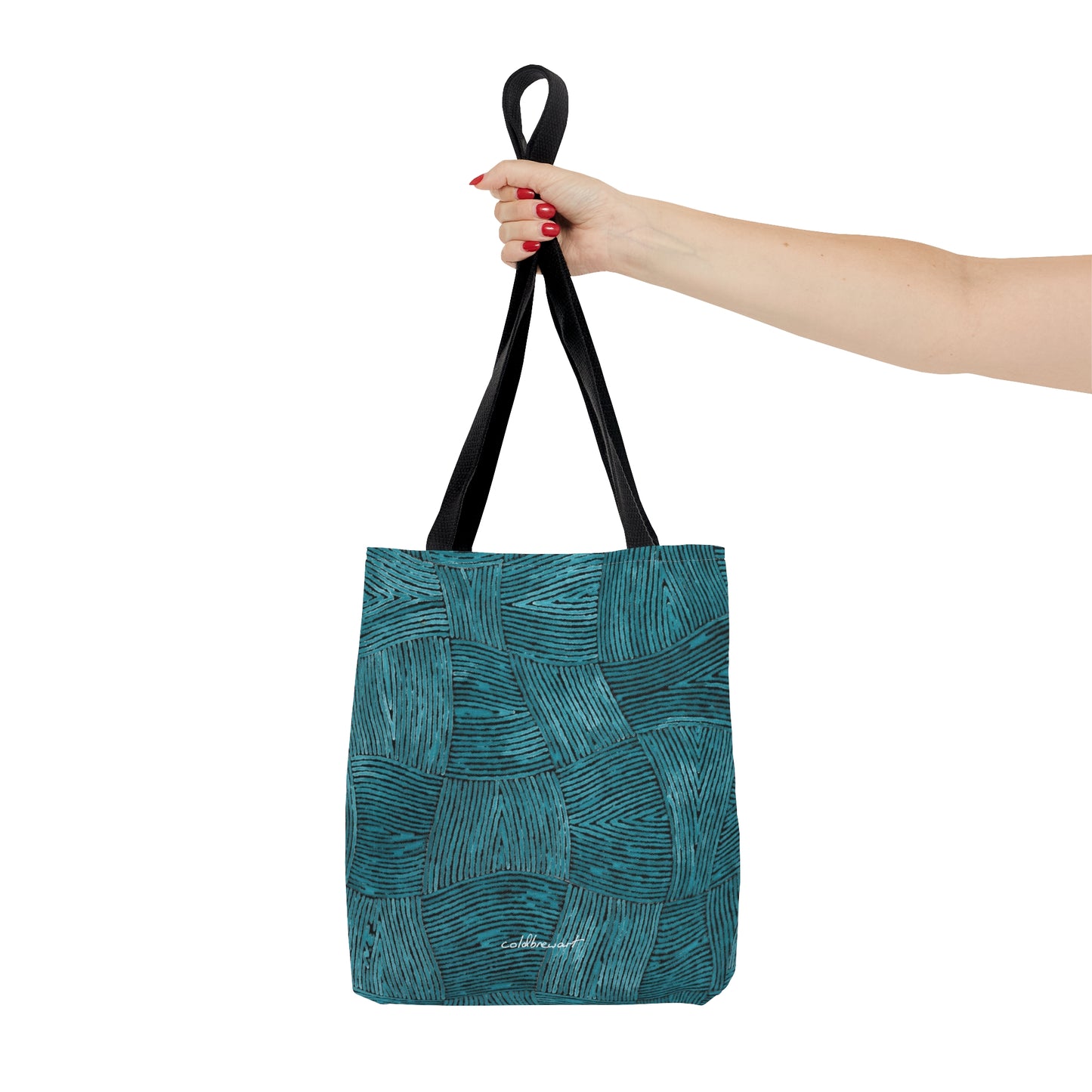 Weaves in Blue Tote Bag Printify