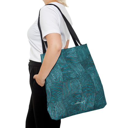 Weaves in Blue Tote Bag Printify