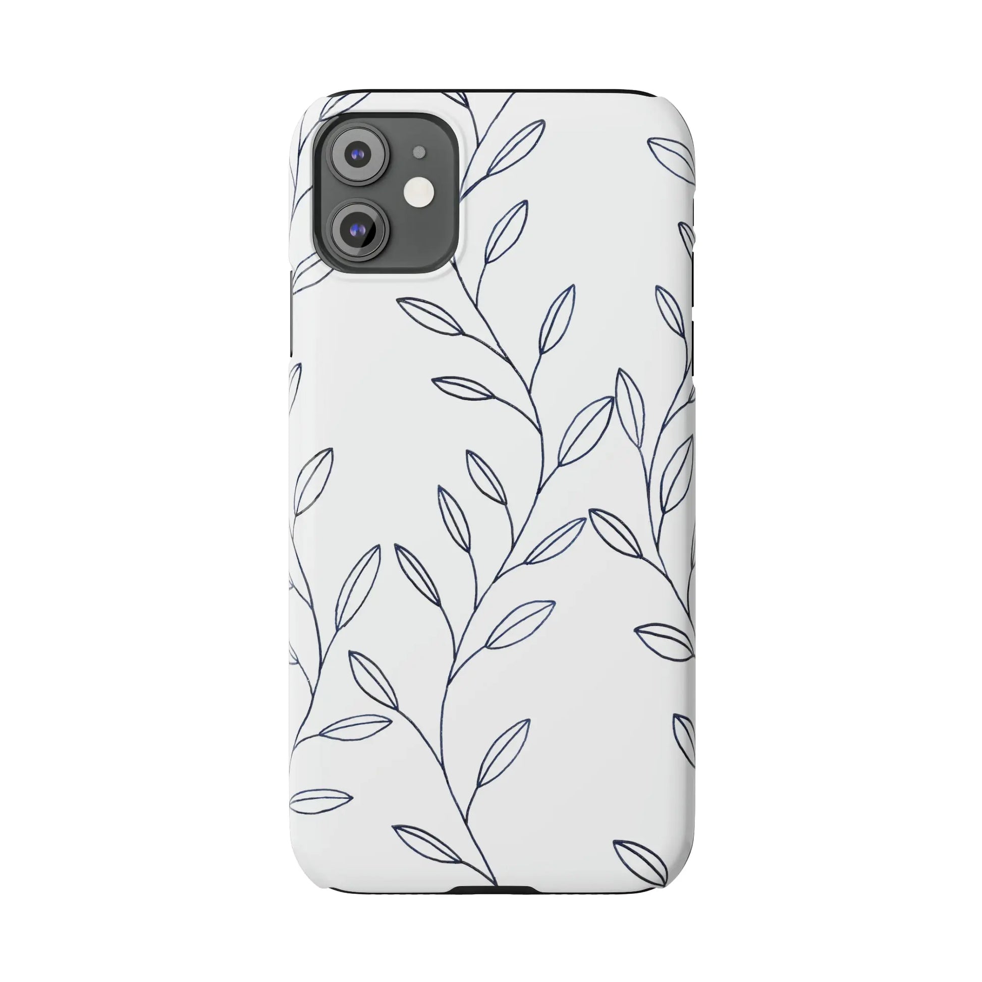 Purple Vines in White Glossy Phone Case Printify