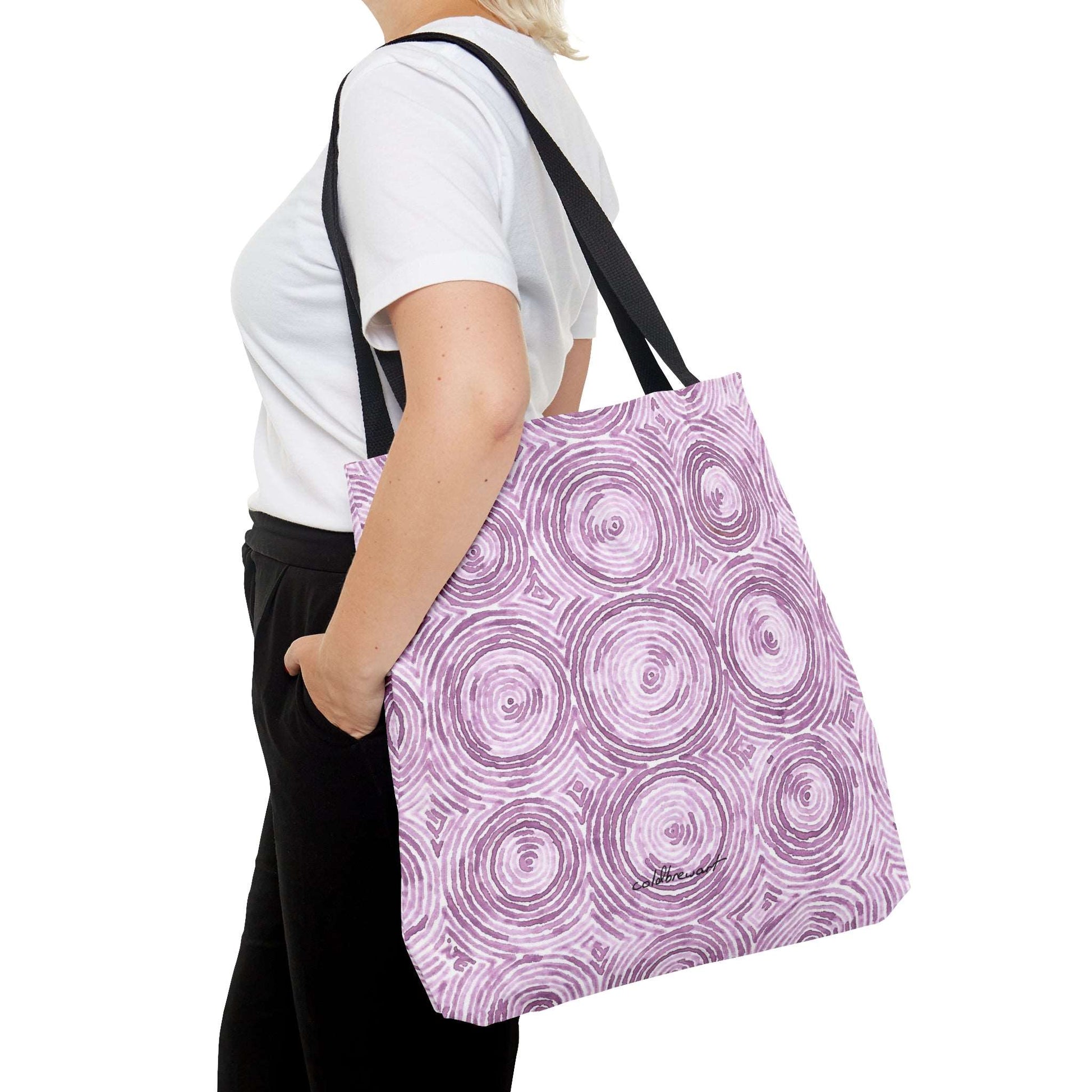 Bougainvillea Circles Tote Bag Printify