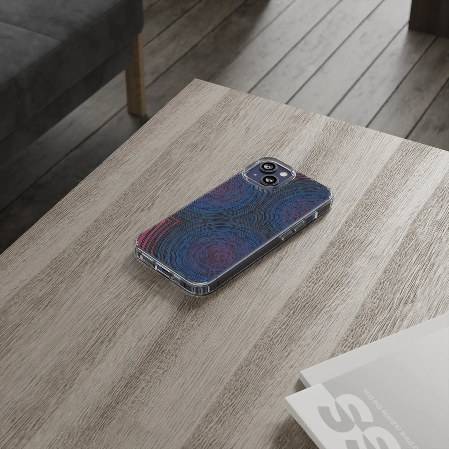 Fingerprints of the Moon Clear Phone Case Printify