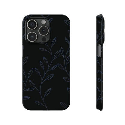 Purple Vines in Black Glossy Phone Case - Coldbrewart