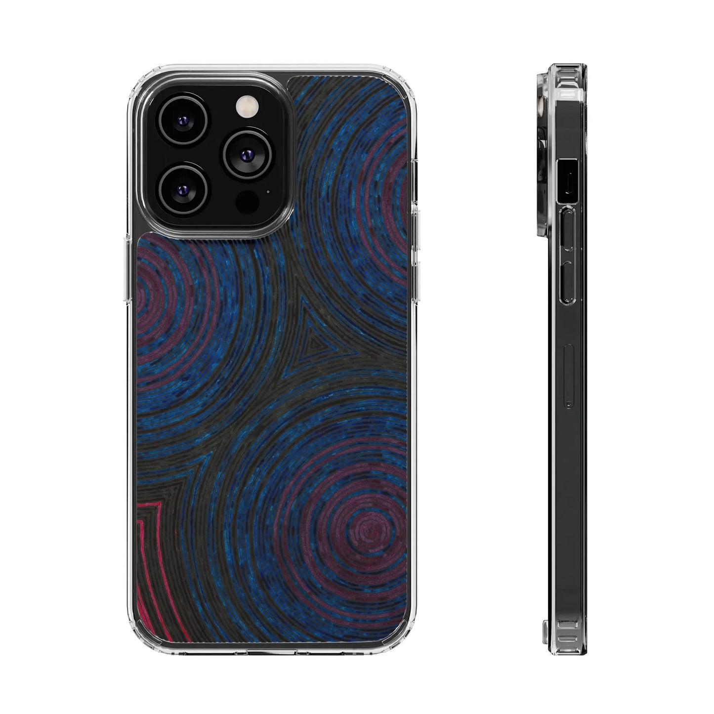 Fingerprints of the Moon Clear Phone Case Printify