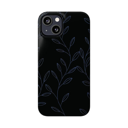 Purple Vines in Black Glossy Phone Case - Coldbrewart