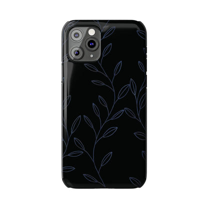 Purple Vines in Black Glossy Phone Case - Coldbrewart