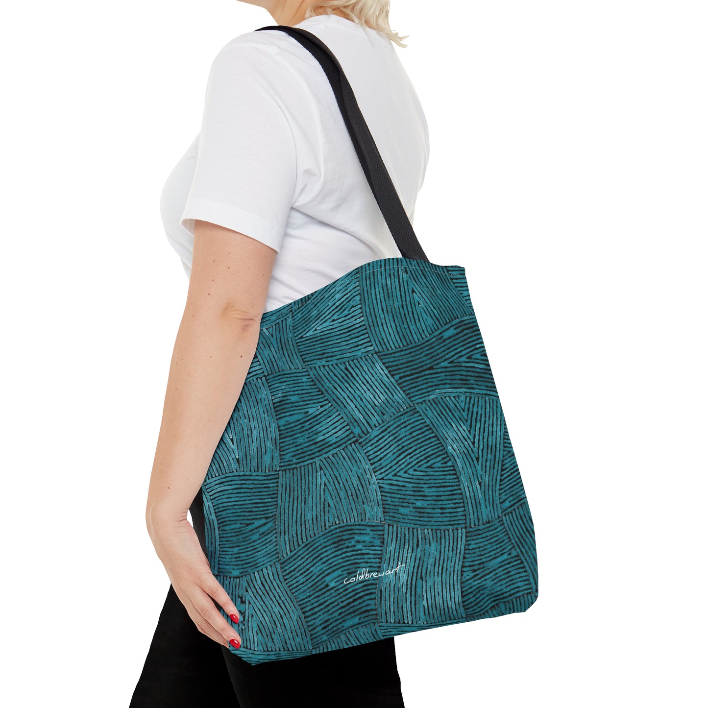 Weaves in Blue Tote Bag Printify