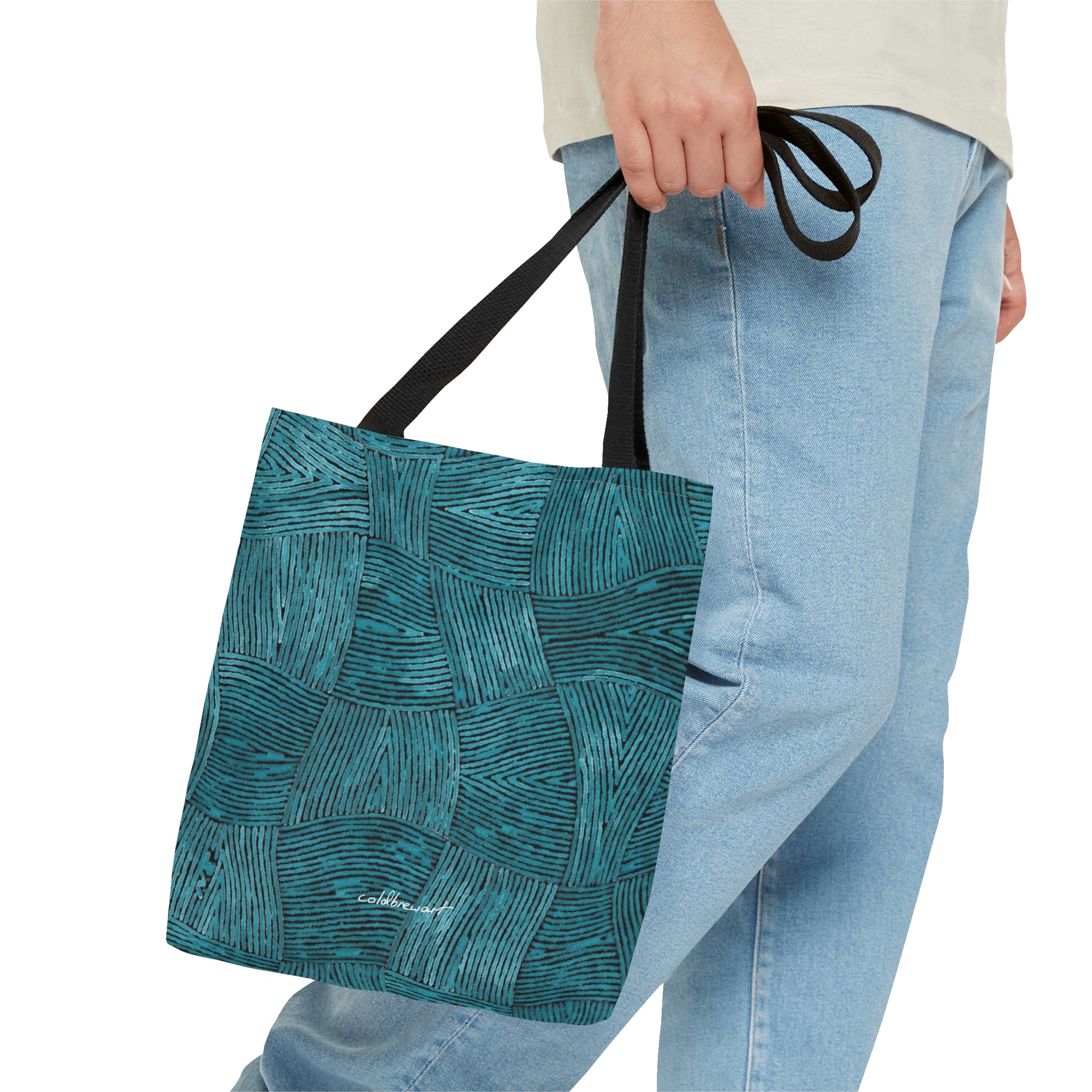 Weaves in Blue Tote Bag Printify