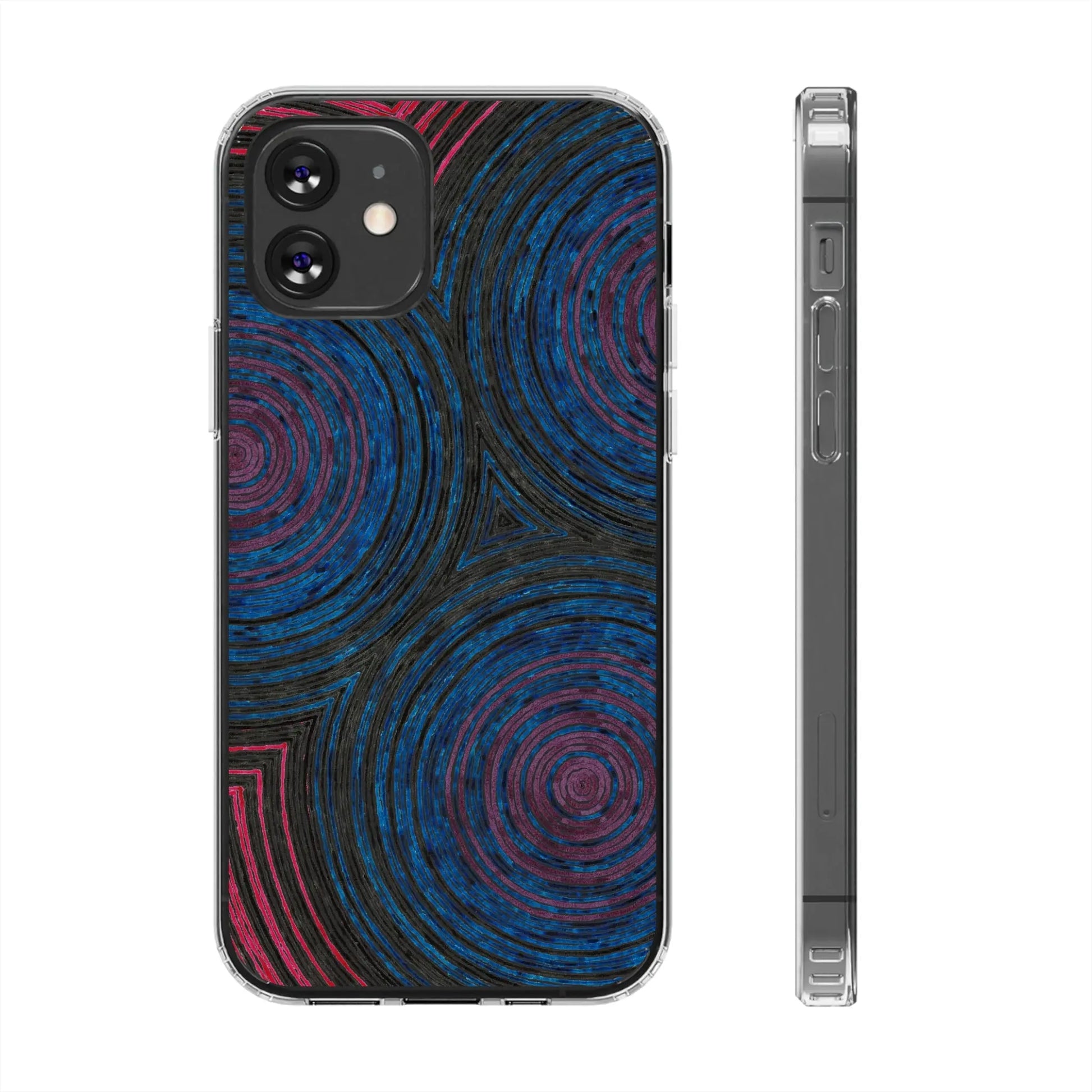 Fingerprints of the Moon Clear Phone Case Printify