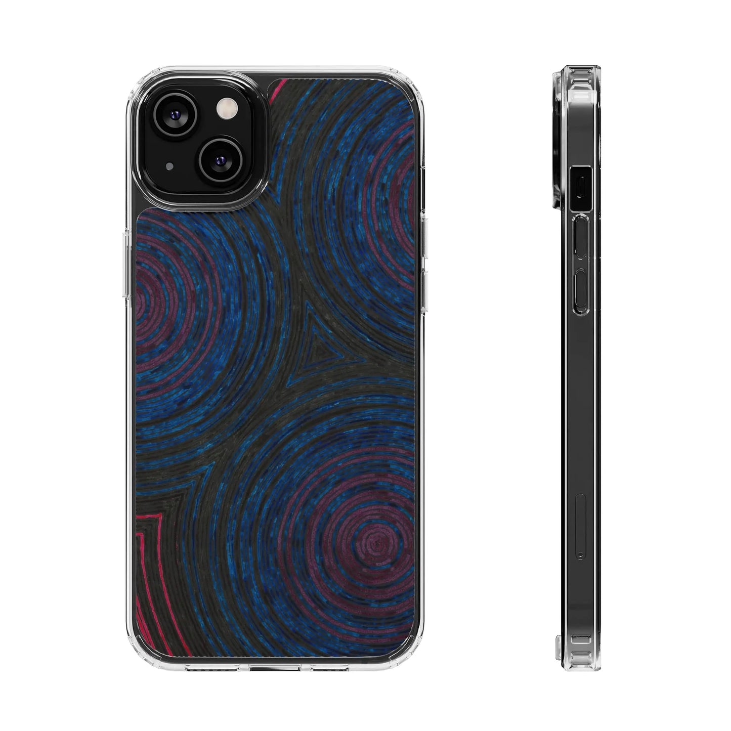 Fingerprints of the Moon Clear Phone Case - Coldbrewart