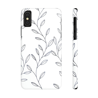 Purple Vines in White Glossy Phone Case Printify