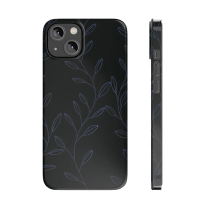 Purple Vines in Black Glossy Phone Case - Coldbrewart