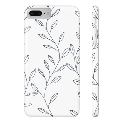 Purple Vines in White Glossy Phone Case Printify