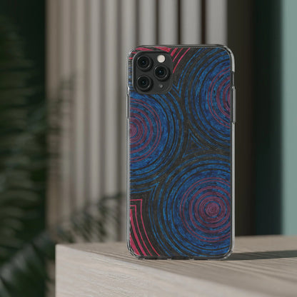 Fingerprints of the Moon Clear Phone Case Printify