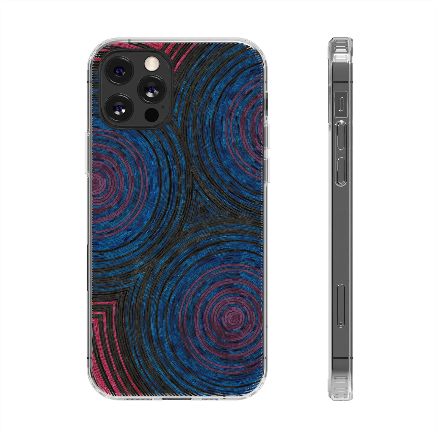 Fingerprints of the Moon Clear Phone Case - Coldbrewart