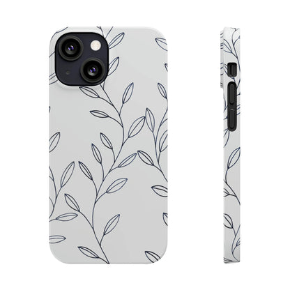 Purple Vines in White Glossy Phone Case Printify