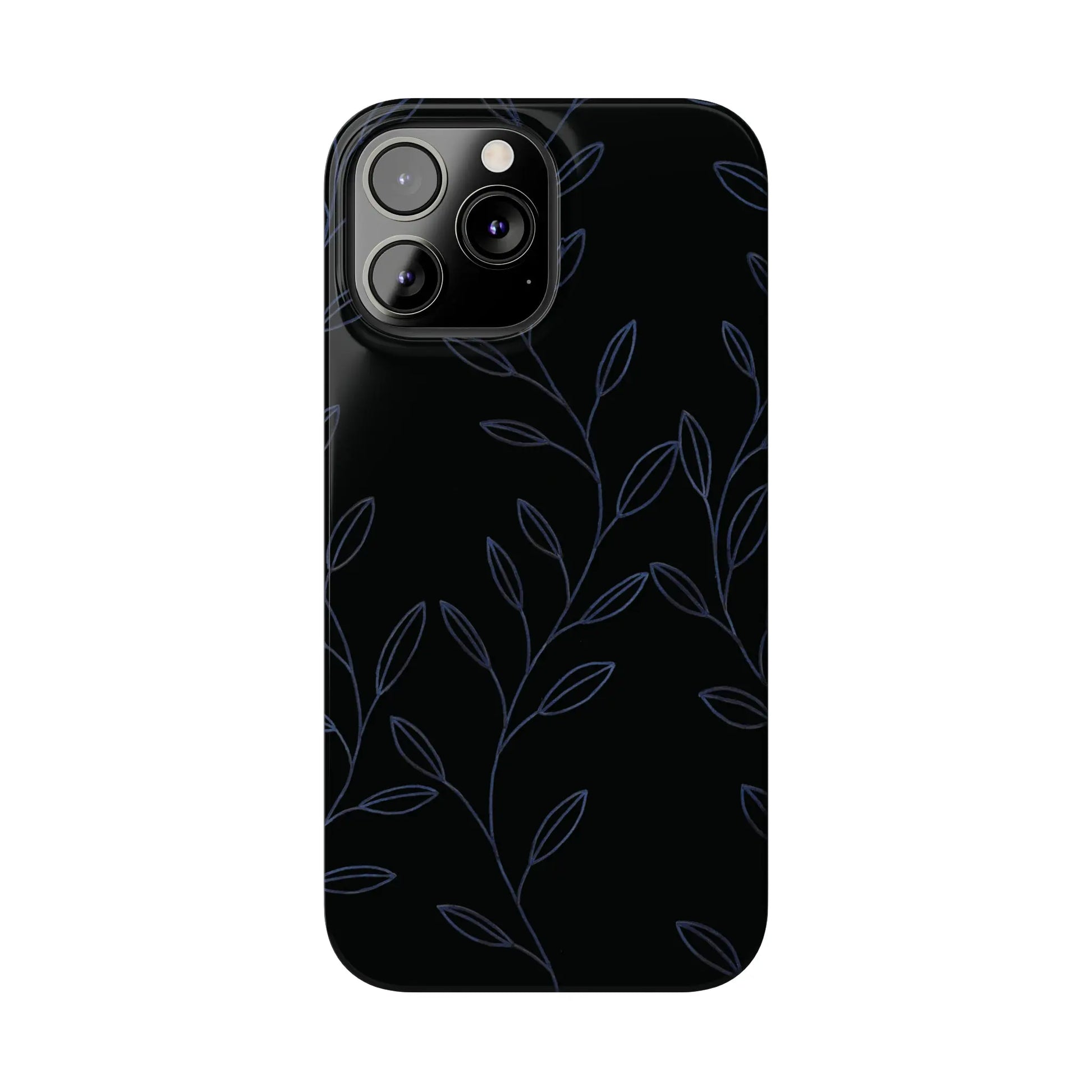 Purple Vines in Black Glossy Phone Case - Coldbrewart